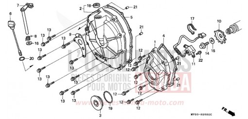 PANNEAU CARTER-MOTEUR D. CBR600FM de 1991